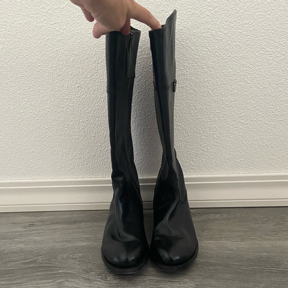 Frye black leather boot riding boots Jayden D Ring tall winter boot 6.5 - Picture 15 of 16